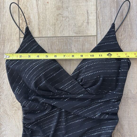 Vintage City Triangles Womens Y2K Babydoll Maxi Dress Size M Hoco Formal Glitter - Picture 9 of 14